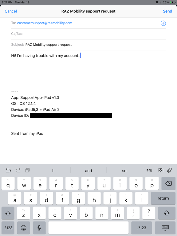 Screenshot #6 pour RAZ Mobility Support for iPad