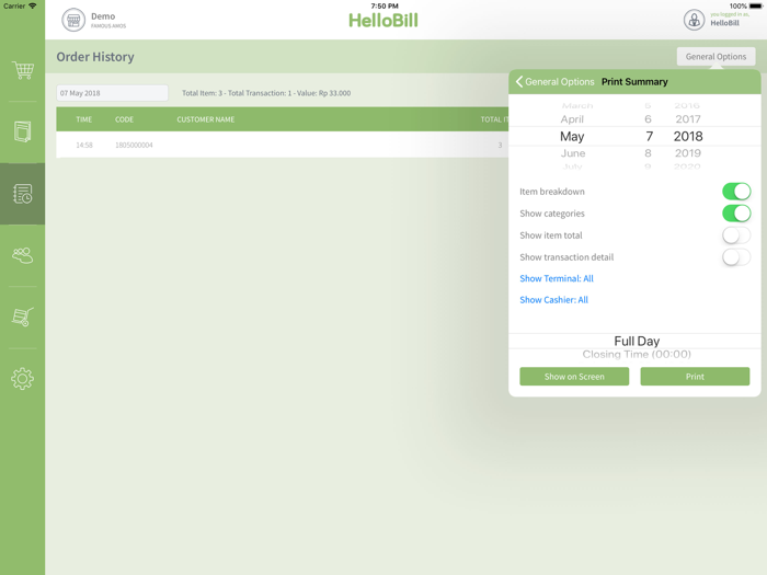 HelloBill POS Retail