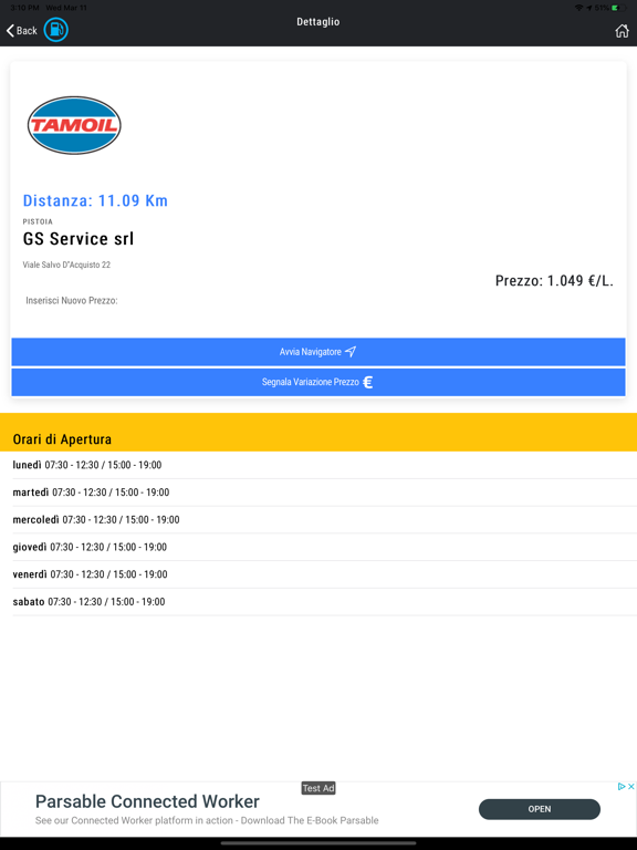 Screenshot #6 pour Cerca Distributori Metano