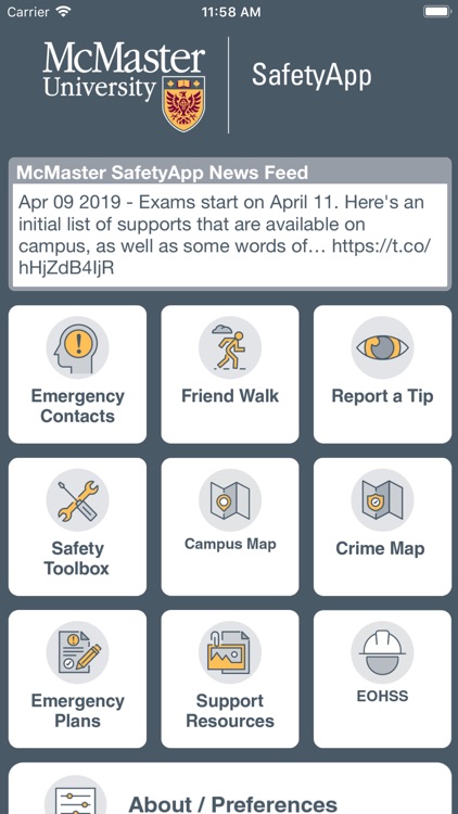 McMaster SafetyApp