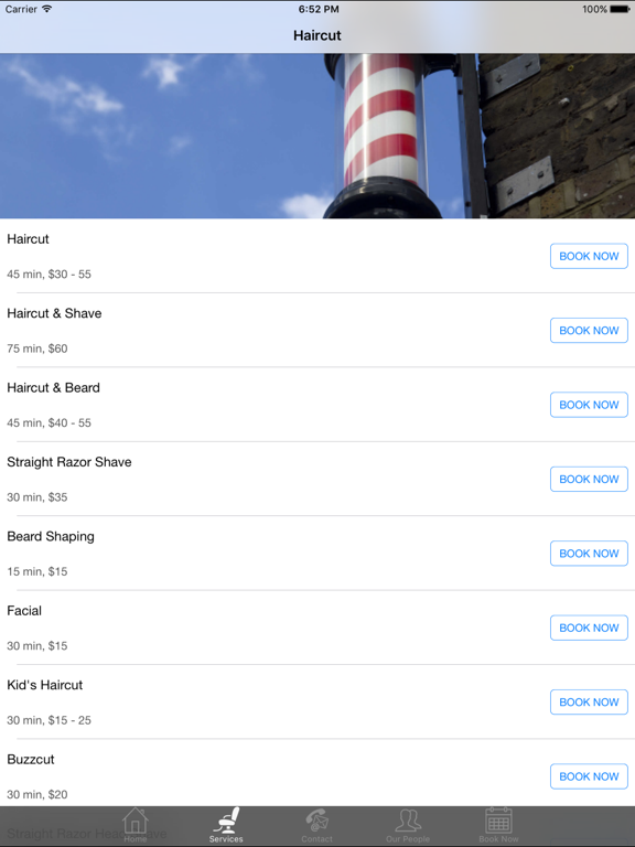 Bonafide Barber Shop iPad screenshot 2 - Lifestyle app