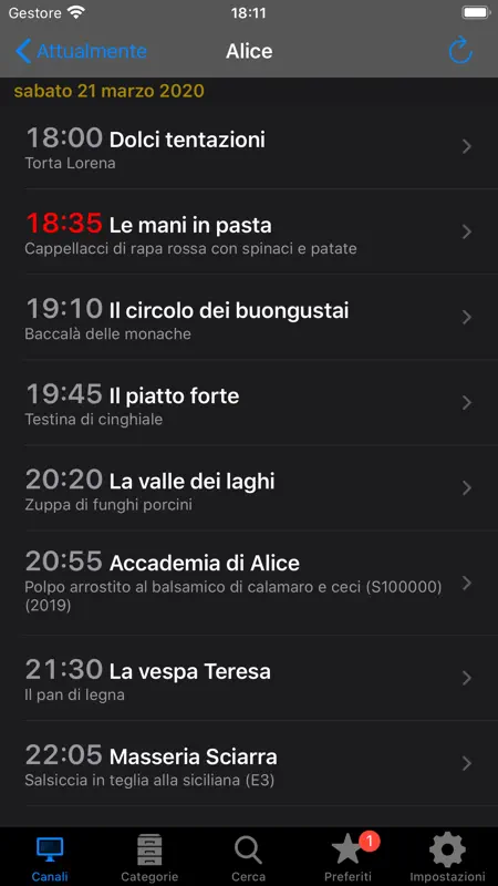 Italian TV Schedule screenshot 2 of 6