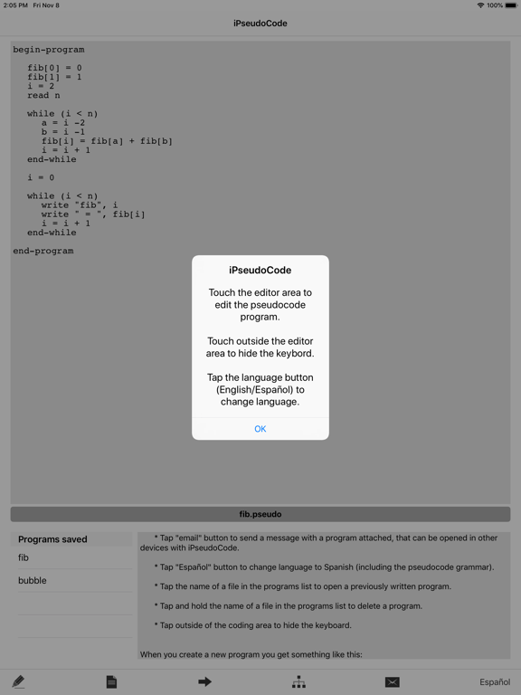 iPseudoCode iPad screenshot