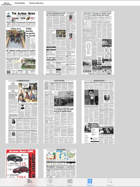 The Alpena News All Access iPad screenshot