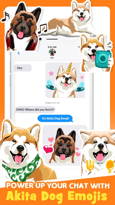 Screenshot #3 pour Akita Dog Animated Sticker App