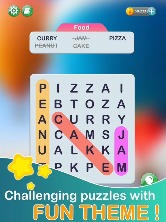 Word Search Puzzle-Word Hidden iPad screenshot