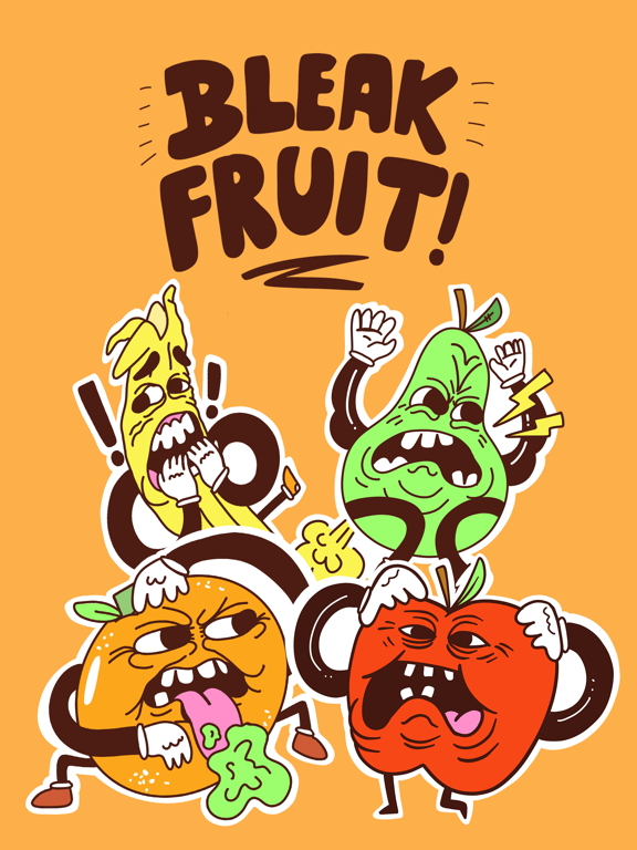 Bleak Fruit Stickers iPad screenshot 1 - Stickers app