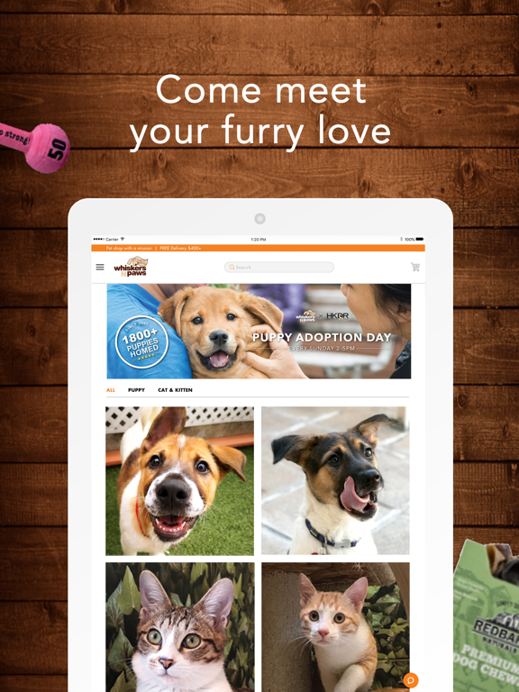 Whiskers N Paws iPad screenshot 4 - Shopping app