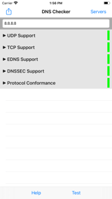 ISC DNS Checker screenshot