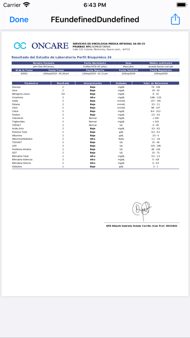 Oncare - Pacientes Screenshot
