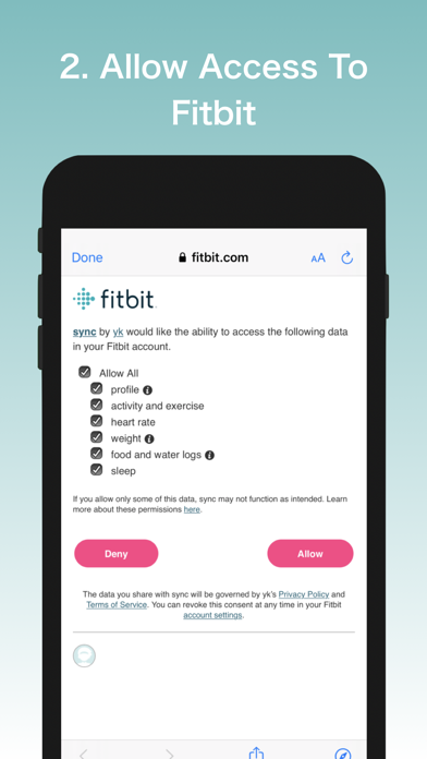 Sync Fitbit to Health screenshot 2