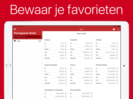 Portugees Werkwoorden (Plus) iPad app afbeelding 5