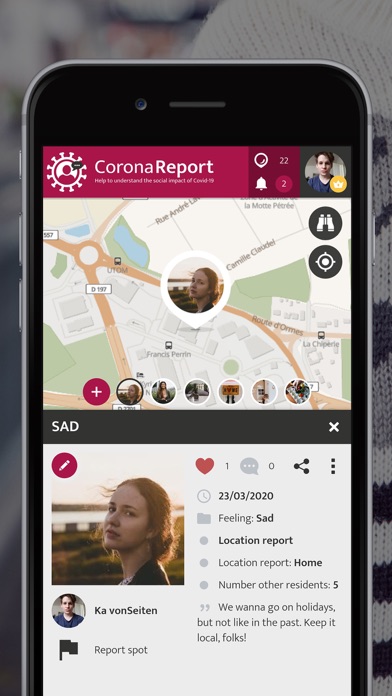 CoronaReport Screenshot