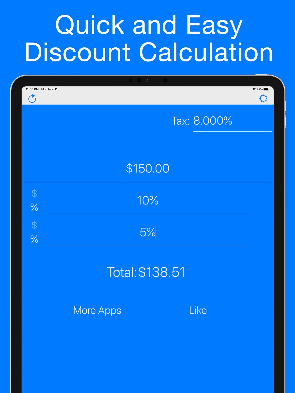 Discount Calculator ∙ Sale Amt ipad screenshot 1