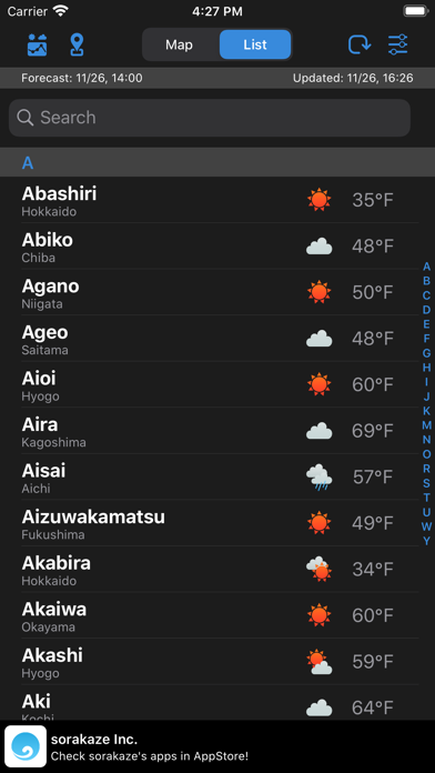 WeatherJapan Screenshot