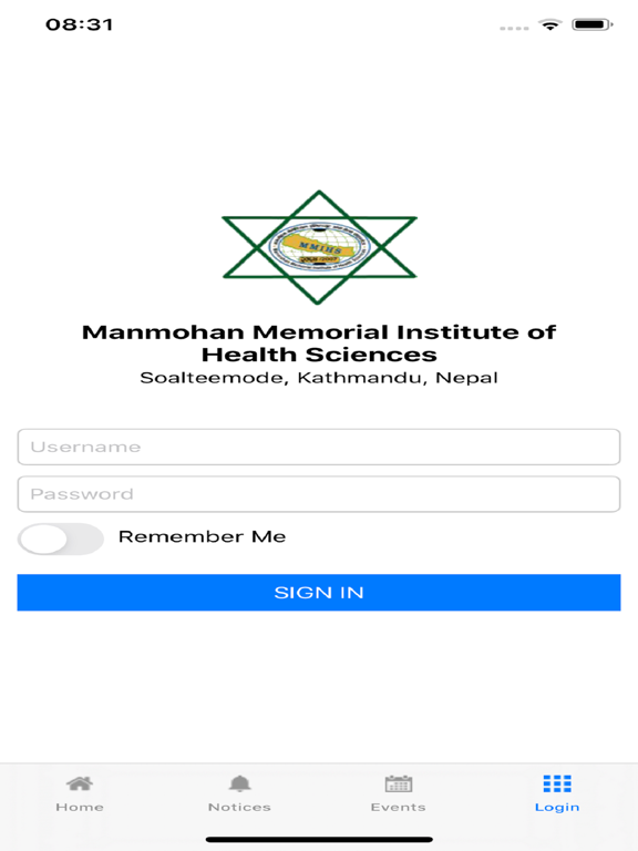 Manmohan Memorial Institute iPad screenshot