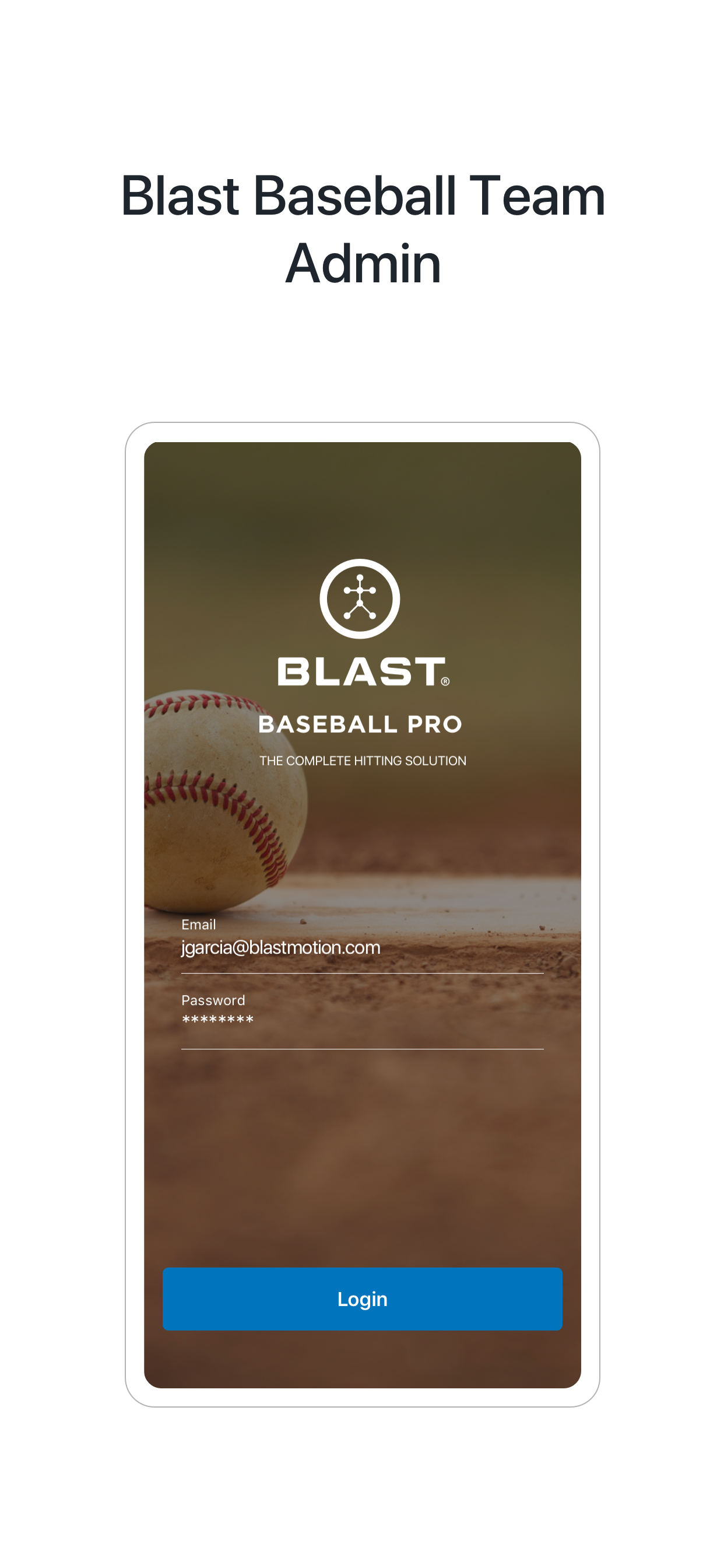 Blast Baseball Team Admin