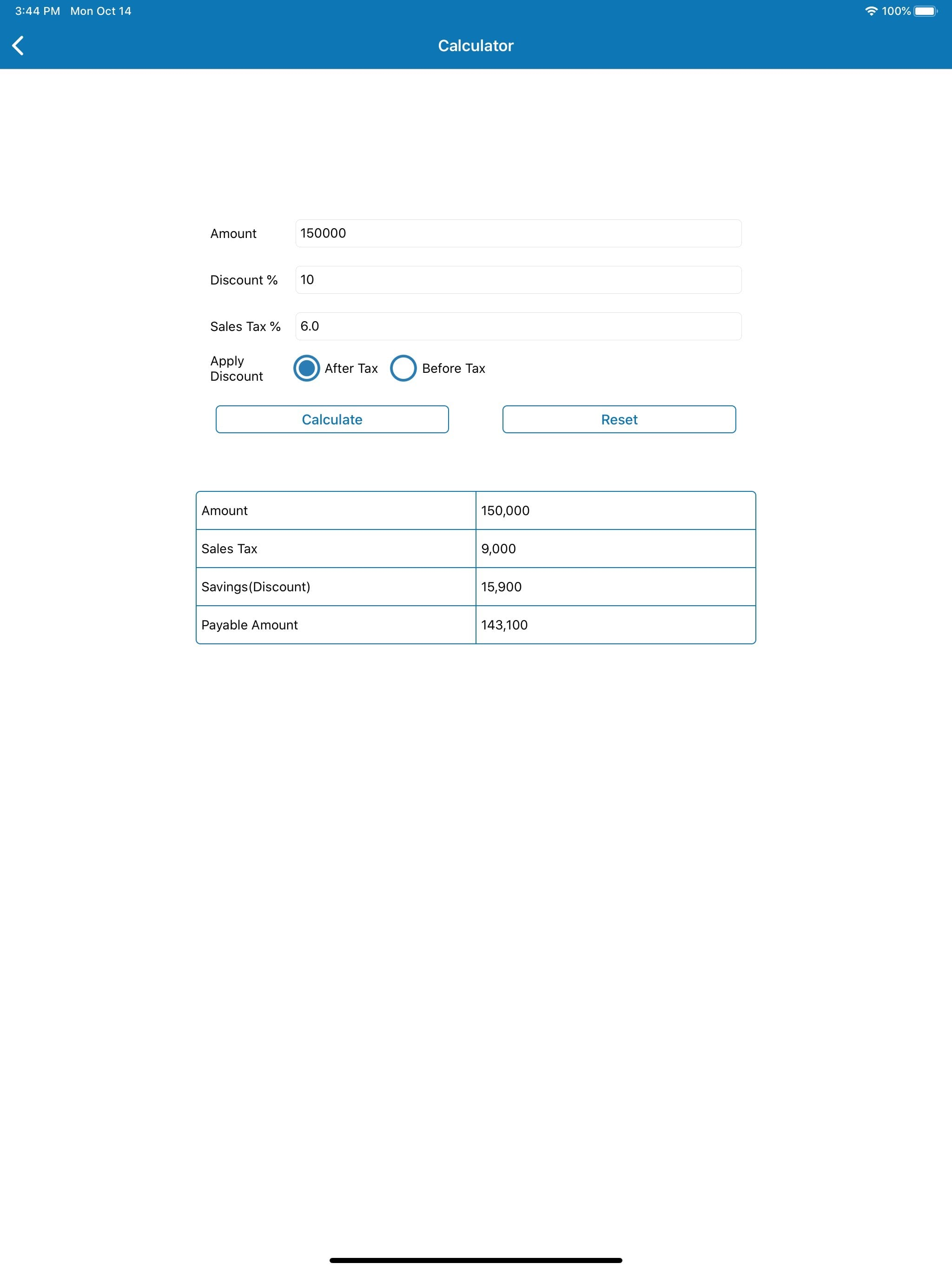 Discount Calculator - SalesTax