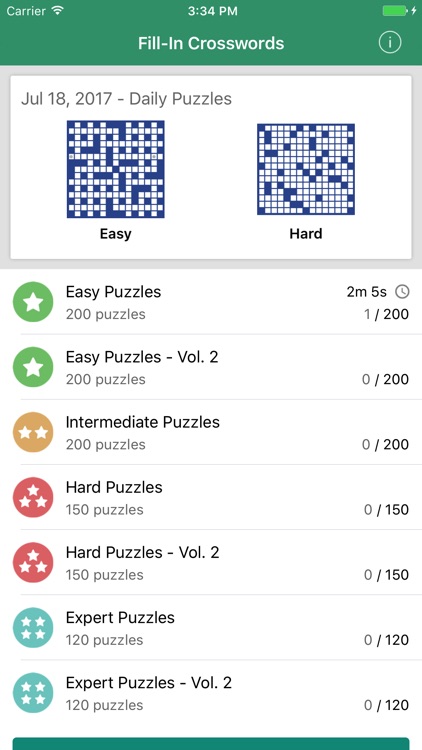 Fill-In Crosswords (Word Fit)