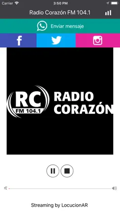 Radio Corazón FM 104.1 iPhone image 2