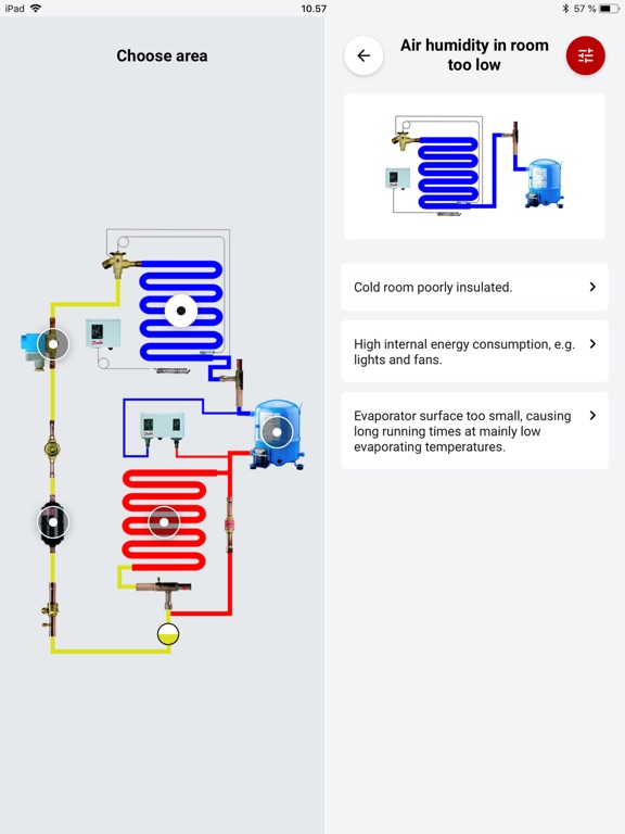 Danfoss Troubleshooter iPad screenshot