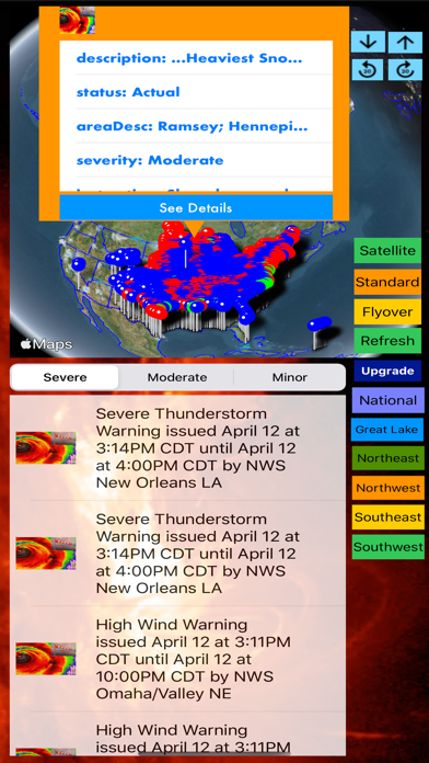 Screenshot #1 pour Instant NOAA Alerts 3D Lite