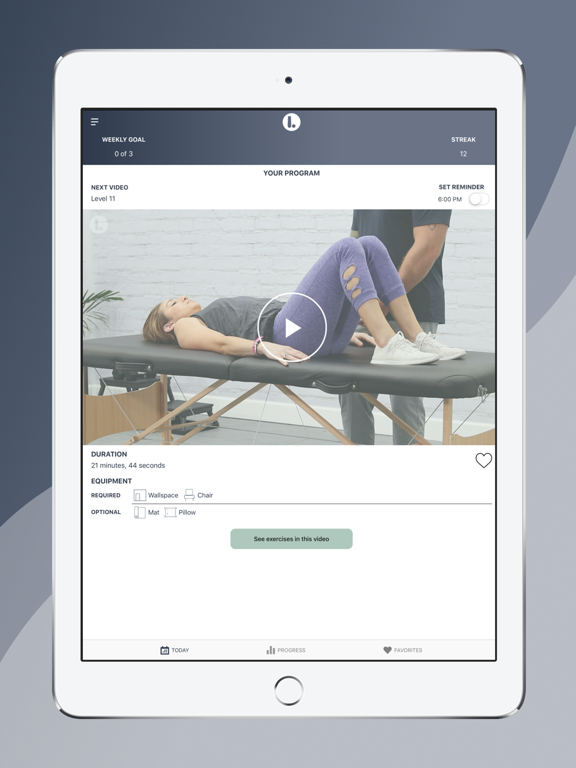 Limber Health iPad screenshot 1 - Health & Fitness app