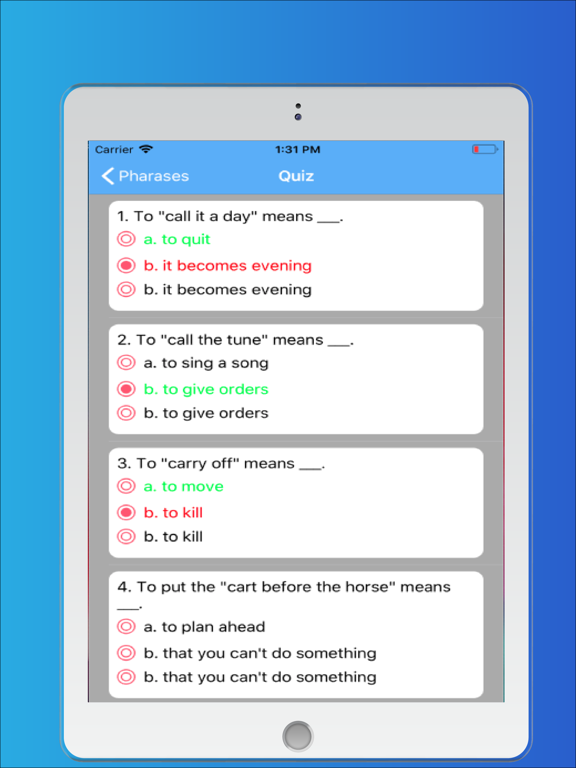 English Idioms & Phrases iPad screenshot