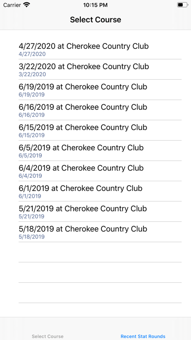 Screenshot #2 pour TD Golf Game Stats