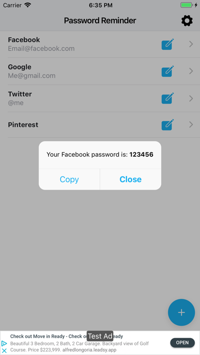 Screenshot #2 pour Password Reminder - Master PIN