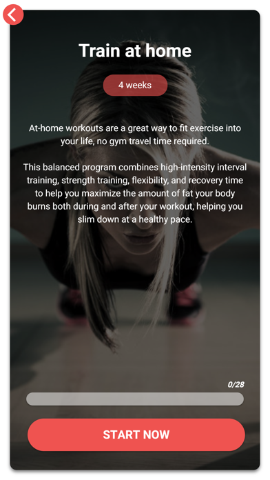 Upper Body Workout Plan iPhone screenshot