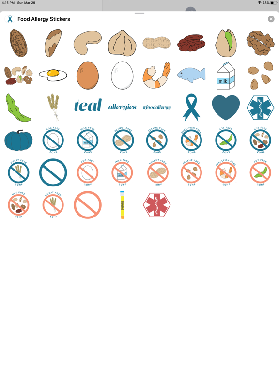 Screenshot #5 pour Food Allergy Stickers