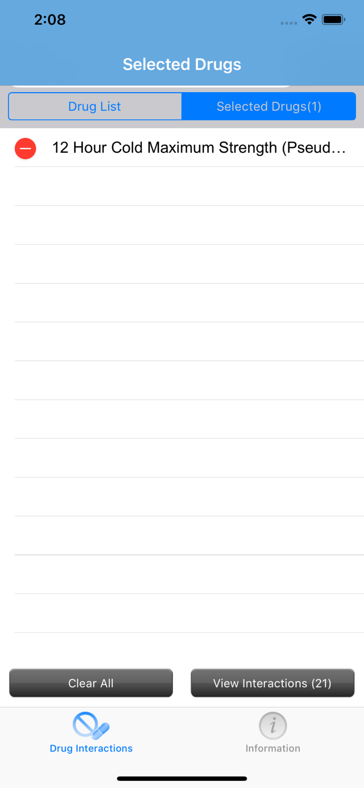 Micromedex Drug Interactions screenshot 2