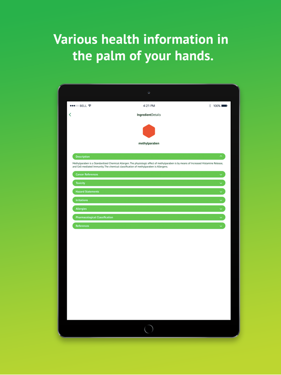 Ingredio iPad screenshot 5 - Health & Fitness app