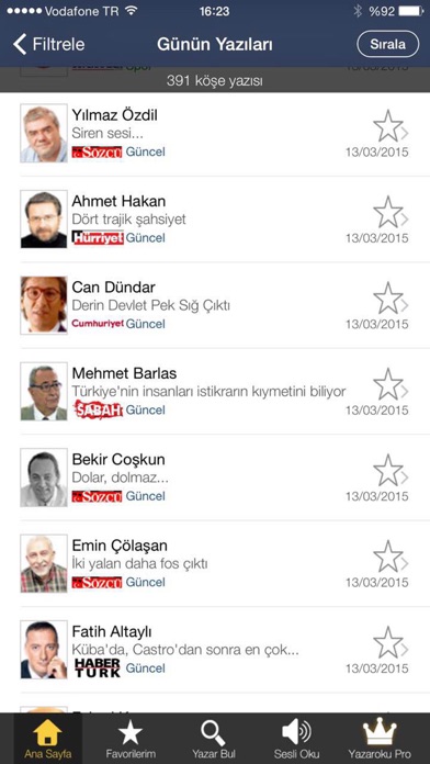 Screenshot #2 pour Köşe Yazarları - Yazaroku.Com