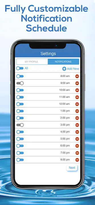 Daily Water Tracker Reminder : capture d’écran 5 sur 5