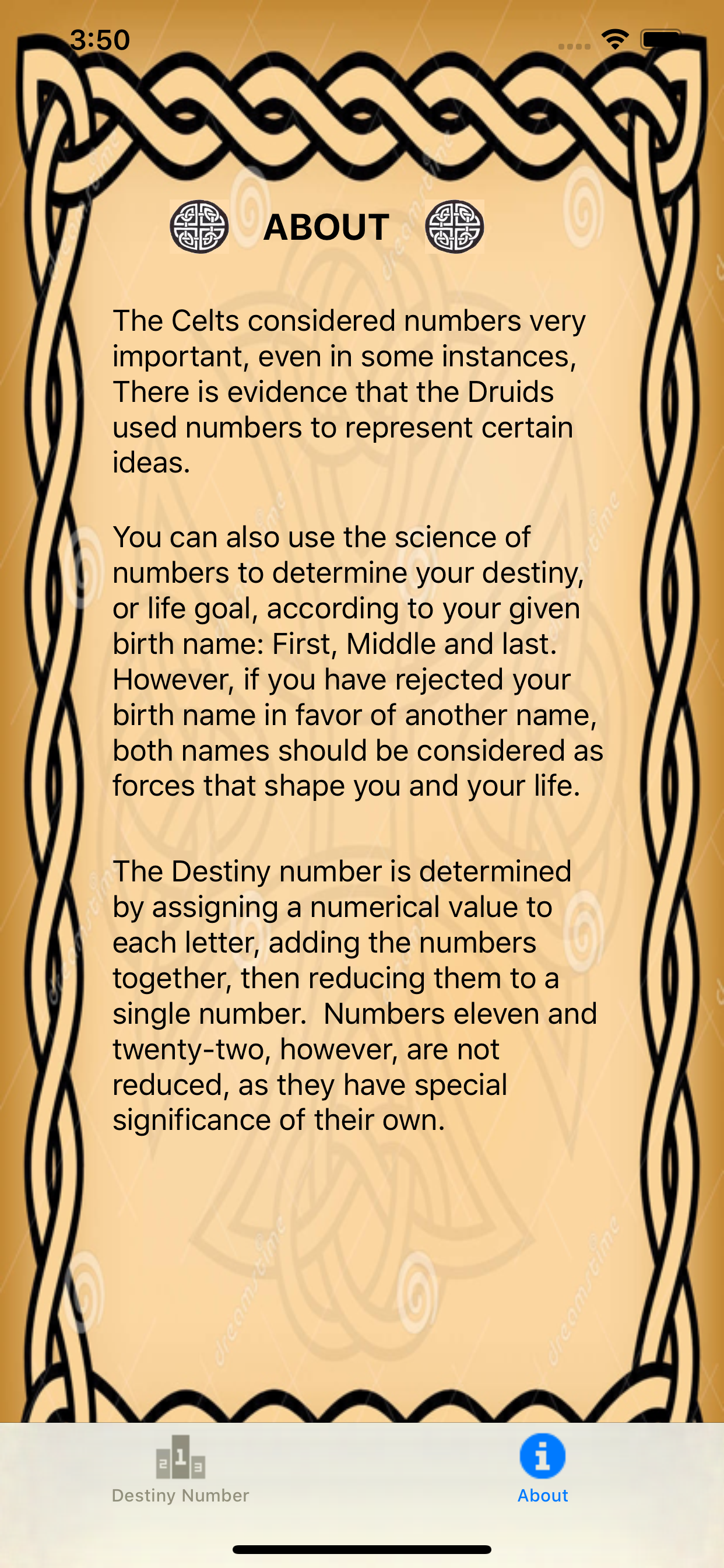 Destiny Numbers