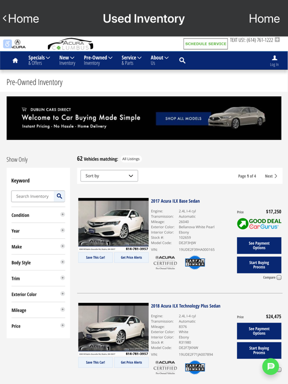 Acura Columbus Dealer iPad screenshot 4 - Business app