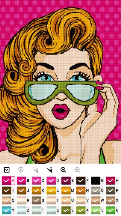 Cross stitch : Color by Letter