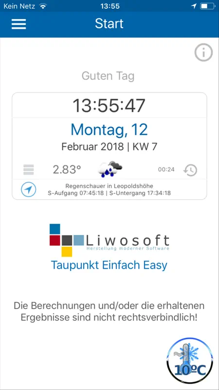 Taupunkt Einfach Easy screenshot 1 of 5
