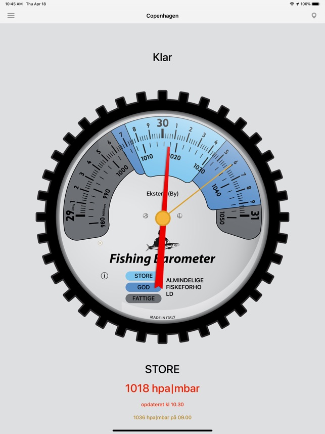 Fiskeri Barometer i App Store