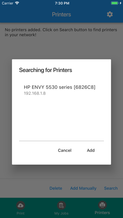 Cloud Ready printer Screenshot