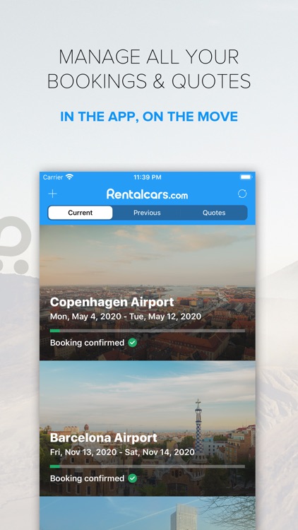 Rentalcars.com Car rental App
