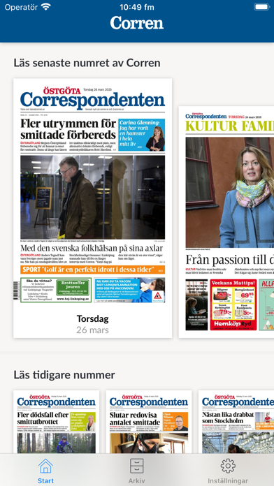 Screenshot #1 pour E-tidning Corren