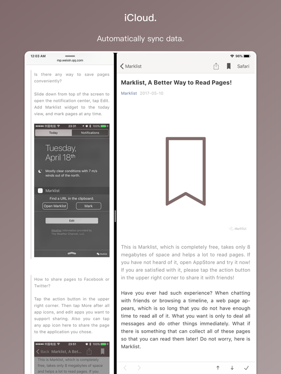 Marklist - Manage Later Things iPad screenshot 4 - Productivity app