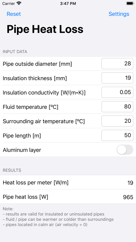 #3. Pipe Heat Loss (macOS) 由: Sebastjan Valic