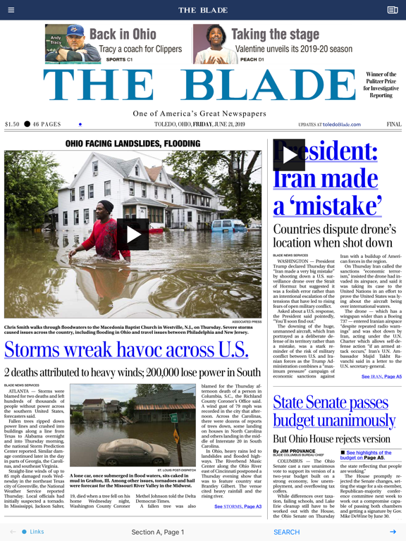 Screenshot #4 pour The Blade Newspaper