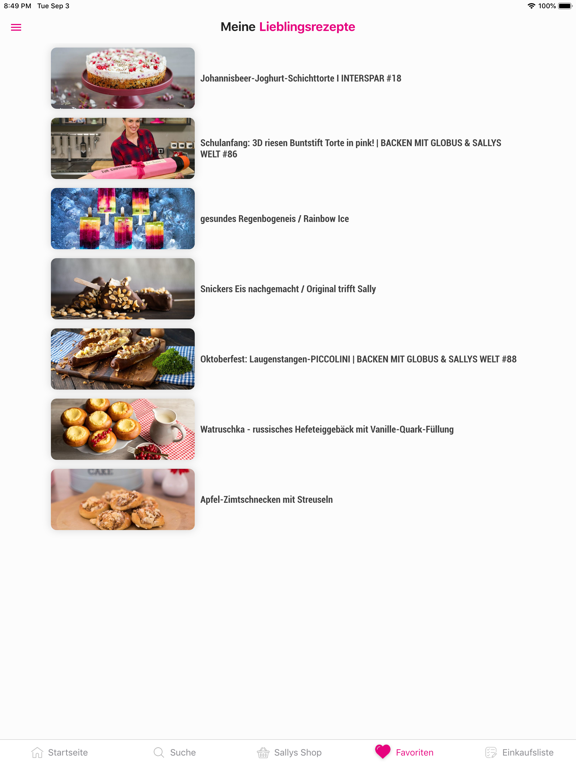 Sallys Welt iPad screenshot 4 - Food & Drink app