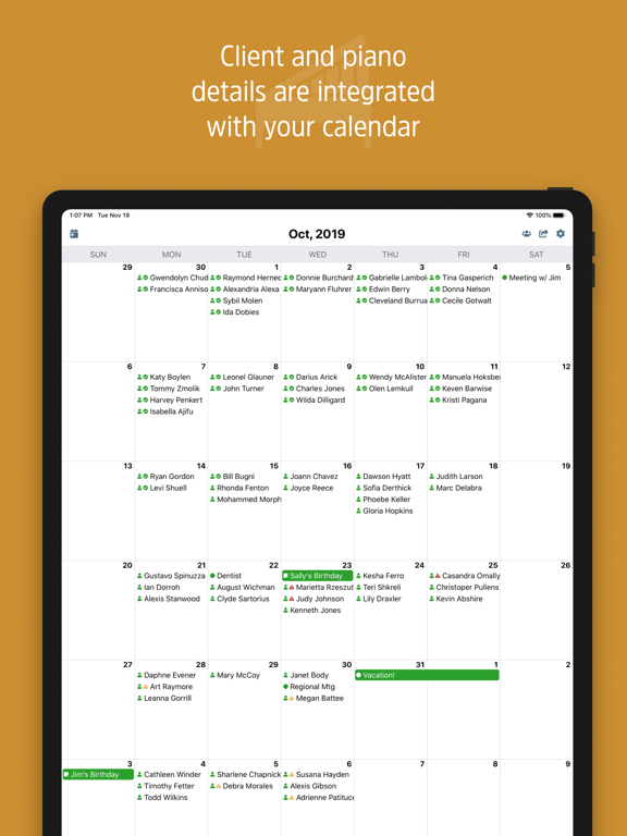Gazelle: Piano Tech Software iPad screenshot 4 - Business app