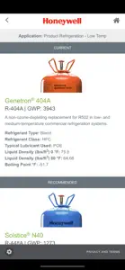 Refrigerant Selection Tool screenshot #2 for iPhone